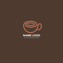coffee cup icon logo