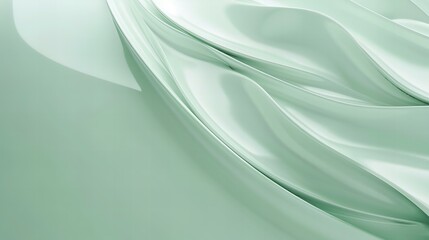abstract green and celadon background with waves, wallpaper for product presentation design