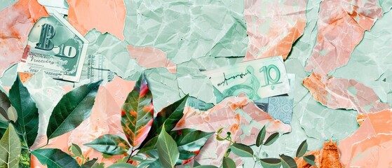A voucher template for a hundred notes with guilloche pattern borders and watermarks. A green background makes an eye-catching backdrop for a gift voucher, coupon, diploma, money design, currency,