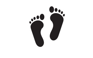 Two footprint / foot print flat icon for apps and websites