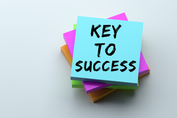 Key to success note.
