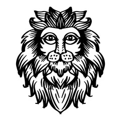 Lion head logo. Vector illustration for your design - 764066314