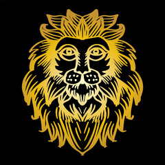 Lion head logo. Vector illustration for your design - 764066334