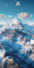 AI-generated majestic and beautiful mountains