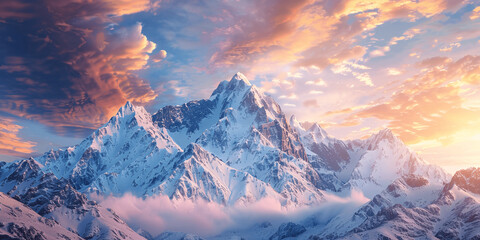 AI-generated majestic and beautiful mountains