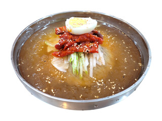 cold noodles isolated on white background