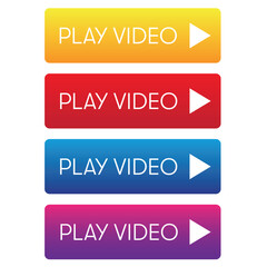 Play Video web button set