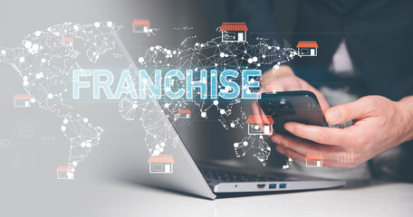 Franchise business model and strategy concept