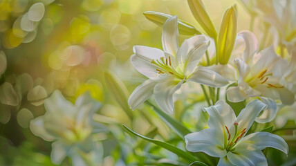 Fototapeta na wymiar Easter lillies plant