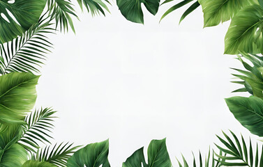 Fototapeta na wymiar Of banner for background Tropical white backgro Watercolor backgrounds 