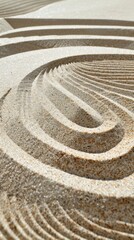 Fototapeta na wymiar Close-up of concentric circles in sand