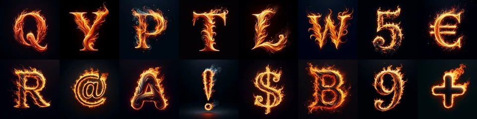 Foto op Canvas flmmable 3D Lettering Typeface. AI generated illustration © vector_master