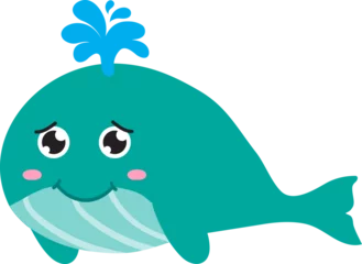 Rucksack cute whale cartoon, sea animal  © titima157