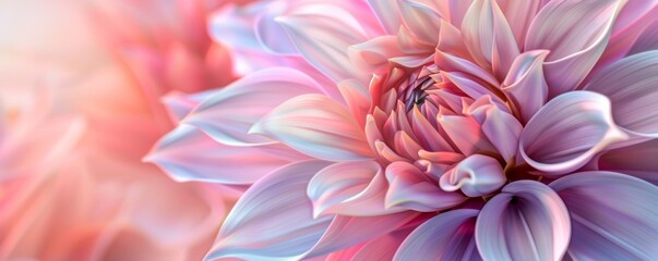 Fototapeta premium Close-up of a colorful dahlia flower with soft focus background