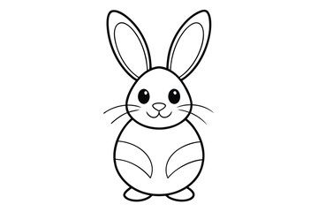 easter bunny coloring book for small kids vector .eps