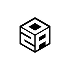 ZAD letter logo design with white background in illustrator, cube logo, vector logo, modern alphabet font overlap style. calligraphy designs for logo, Poster, Invitation, etc. - obrazy, fototapety, plakaty