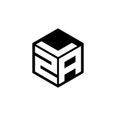 ZAL letter logo design with white background in illustrator, cube logo, vector logo, modern alphabet font overlap style. calligraphy designs for logo, Poster, Invitation, etc.
