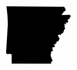 Arkansas State silhouette map