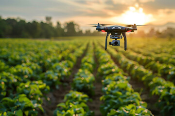 A recovering agricultural sector embracing precision farming techniques and climate-smart practices for increased resilience.