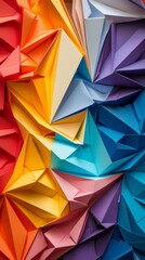Colorful paper art display
