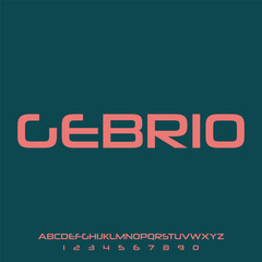 futuristic and elegant font vector set