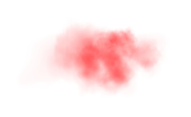 Red smog clouds on floor. Fog or smoke. Isolated transparent special effect. Morning fog over land or water surface. Magic haze. PNG.
