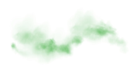 Green smog clouds on floor. Fog or smoke. Isolated transparent special effect. Morning fog over land or water surface. Magic haze. PNG.
