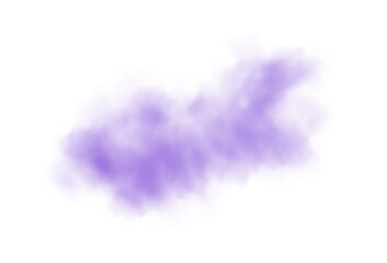 Purple smog clouds on floor. Fog or smoke. Isolated transparent special effect. Morning fog over land or water surface. Magic haze. PNG.
