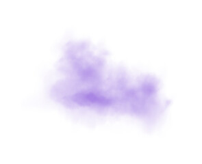 Purple smog clouds on floor. Fog or smoke. Isolated transparent special effect. Morning fog over land or water surface. Magic haze. PNG.
