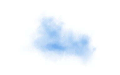 Blue smog clouds on floor. Fog or smoke. Isolated transparent special effect. Morning fog over land or water surface. Magic haze. PNG.
