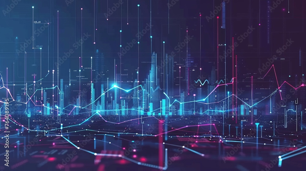 Poster A summary of business concept statistics. A financial chart. A financial planning chart. A data analysis chart.