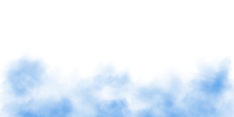 Blue smog clouds on floor. Fog or smoke. Isolated transparent special effect. Morning fog over land or water surface. Magic haze. PNG.
