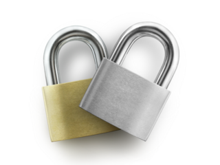Locked Padlock, transparent background