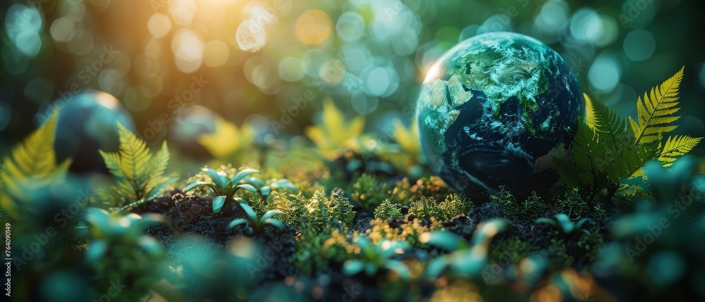 Aufkleber concepts of environmental technology and sustainable development goals. sustainable development goal