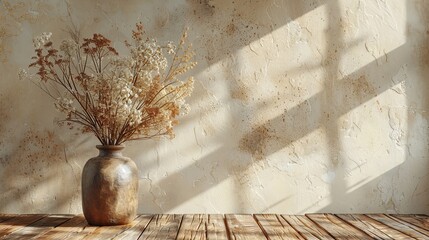 Rustic Serenity: Dried Flowers Display