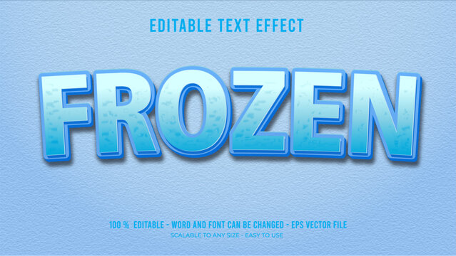 frozen editable text effect