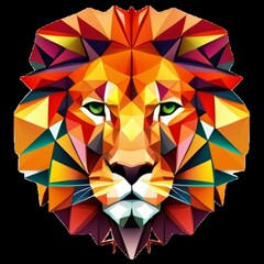 abstract background with a lion