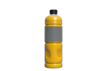 bottle of orange juice, 3d render mock up, Png file.