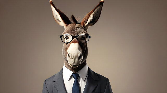 Donkey in a suit