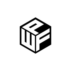 WFP letter logo design with white background in illustrator, cube logo, vector logo, modern alphabet font overlap style. calligraphy designs for logo, Poster, Invitation, etc.