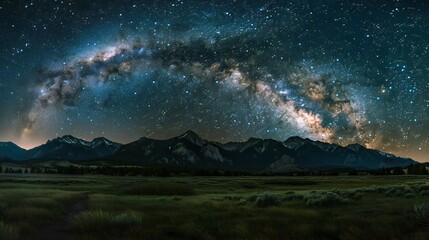 Stellar display of the Milky Way casting its luminous glow across the heavens.