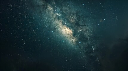 Stunning view of the Milky Way galaxy stretching across the night sky.