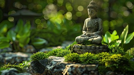 Zen buddha background, calm slide