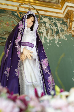 Image of Our Lady in the Carmo Church in the city of Salvador, Bahia.