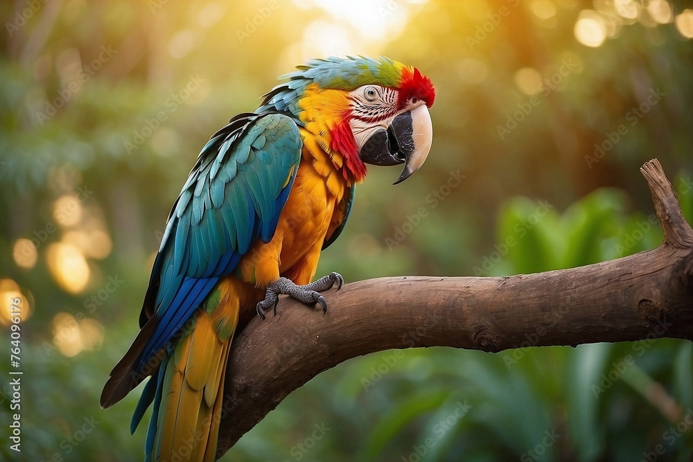 Wall mural blue and gold macaw