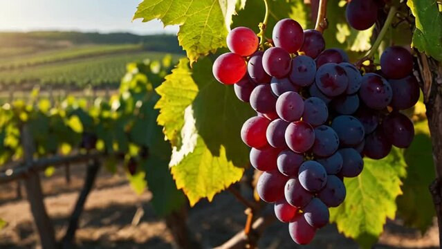 fresh ,grapes ,a vineyard ,branch, leaf, bunch, nature, food, autumn, harvesting, agriculture, background, garden, harvest, juicy, freshness, healthy eating, tasty, outdoors, green, red grape, ripe, w