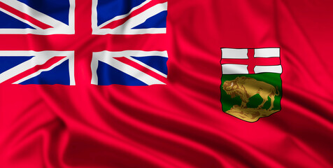The Flag of Manitoba Rippled