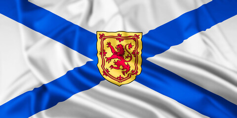 The Flag of Nova Scotia Rippled