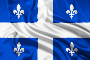 The Flag of Quebec Rippled