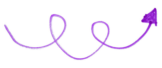 purple arrows isolated on transparent background